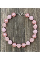 Pink Rhinestone Chunky Necklace