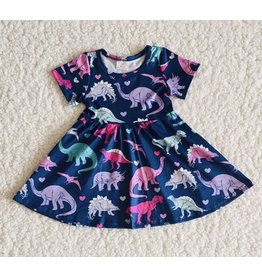 Navy Dinosaur Dress