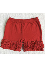 Red Ruffle Shorts