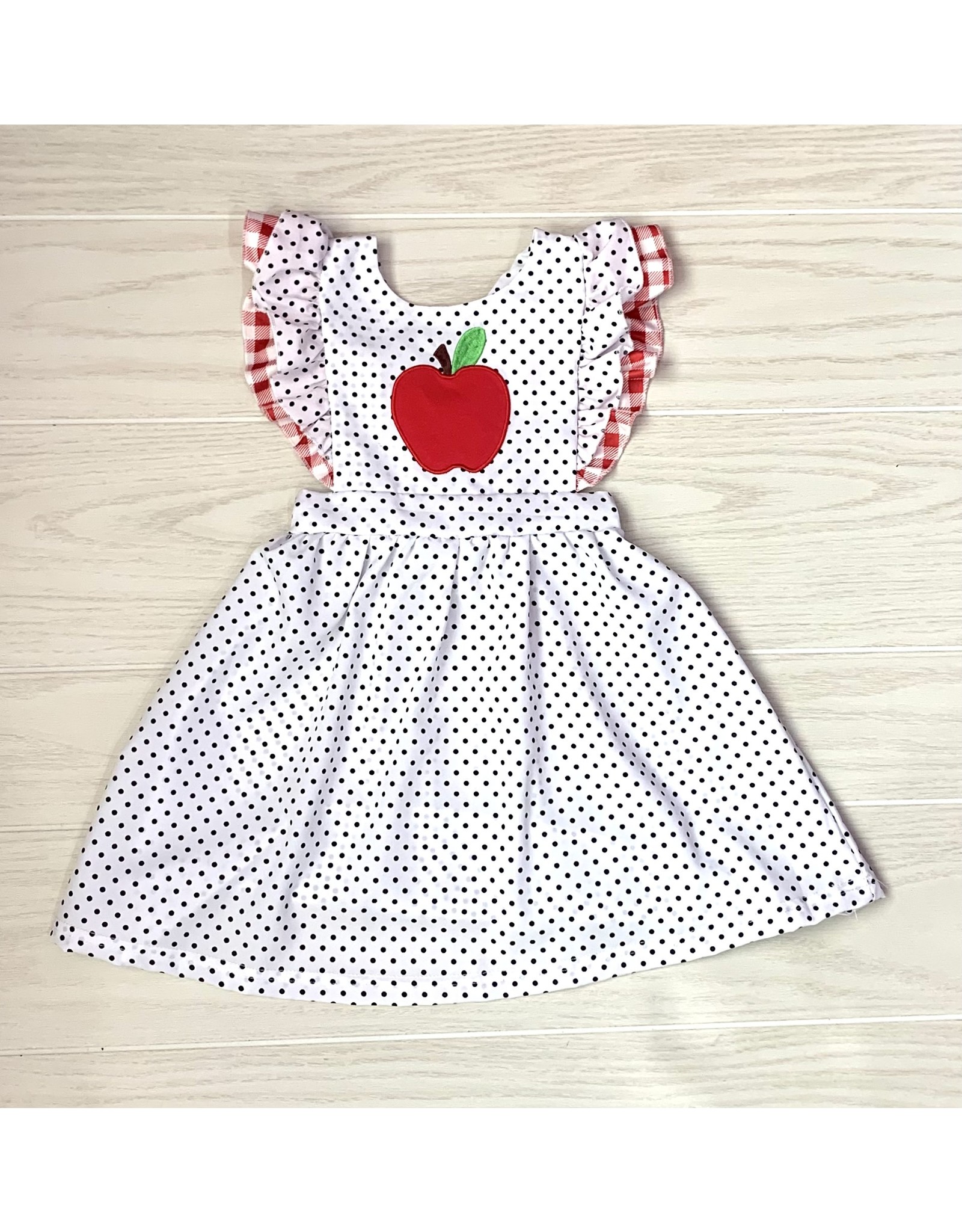 Back To School Apple Polka Dot Dress