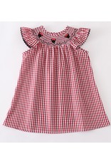 Red Plaid Minnie Mouse Smocked Dress