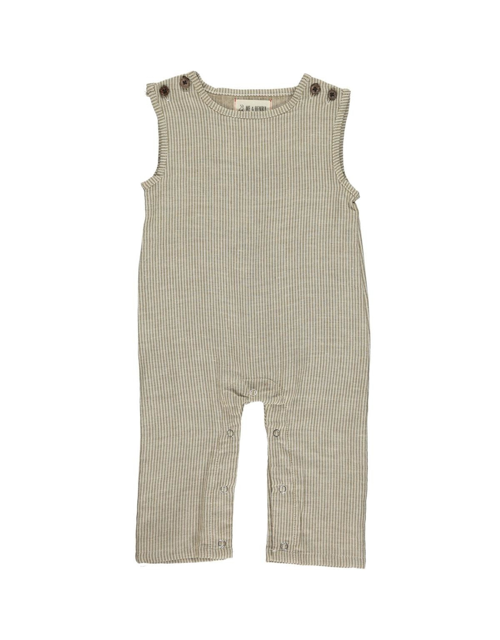 Me & Henry Me & Henry- Edisto Romper: Rust Stripe