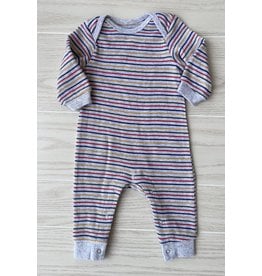 Little Me Little Me- Stripe Waffle Coverall