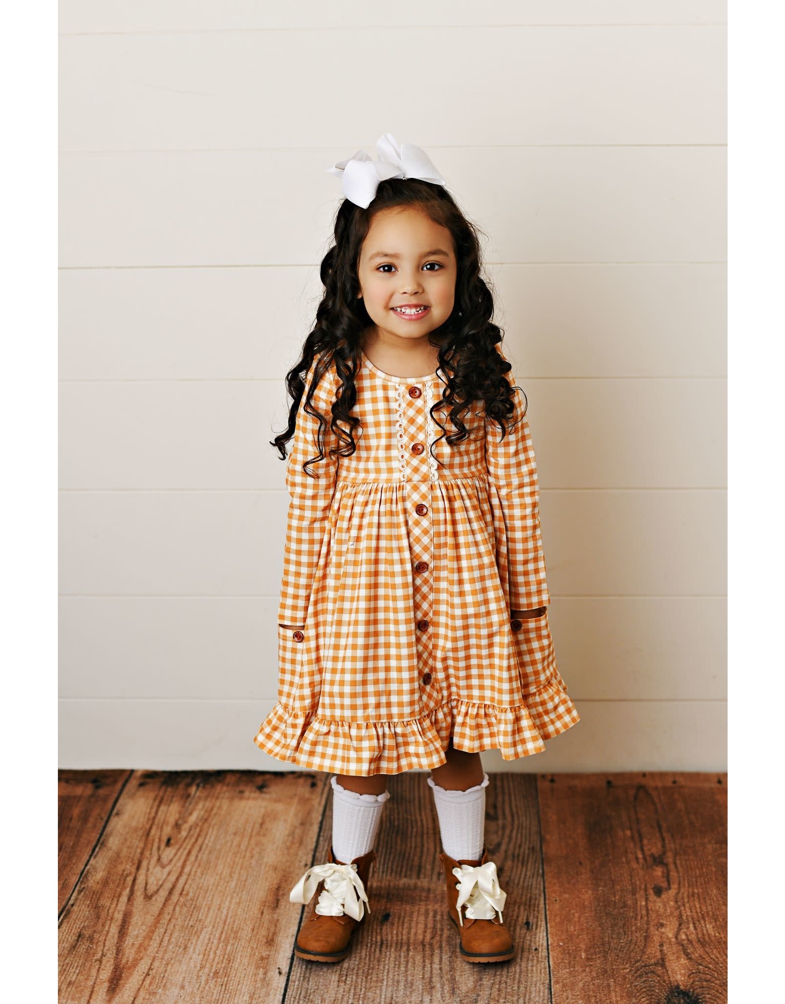 Swoon Baby Swoon Baby- Boho Ditsy Prim Gingham Pocket Dress