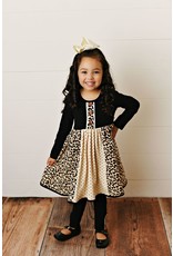 Swoon Baby Swoon Baby- Midnight Leopard Bliss Tier Dress