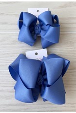 One Stop Bow Shop OS- Cornflower Stacked Grosgrain Bow