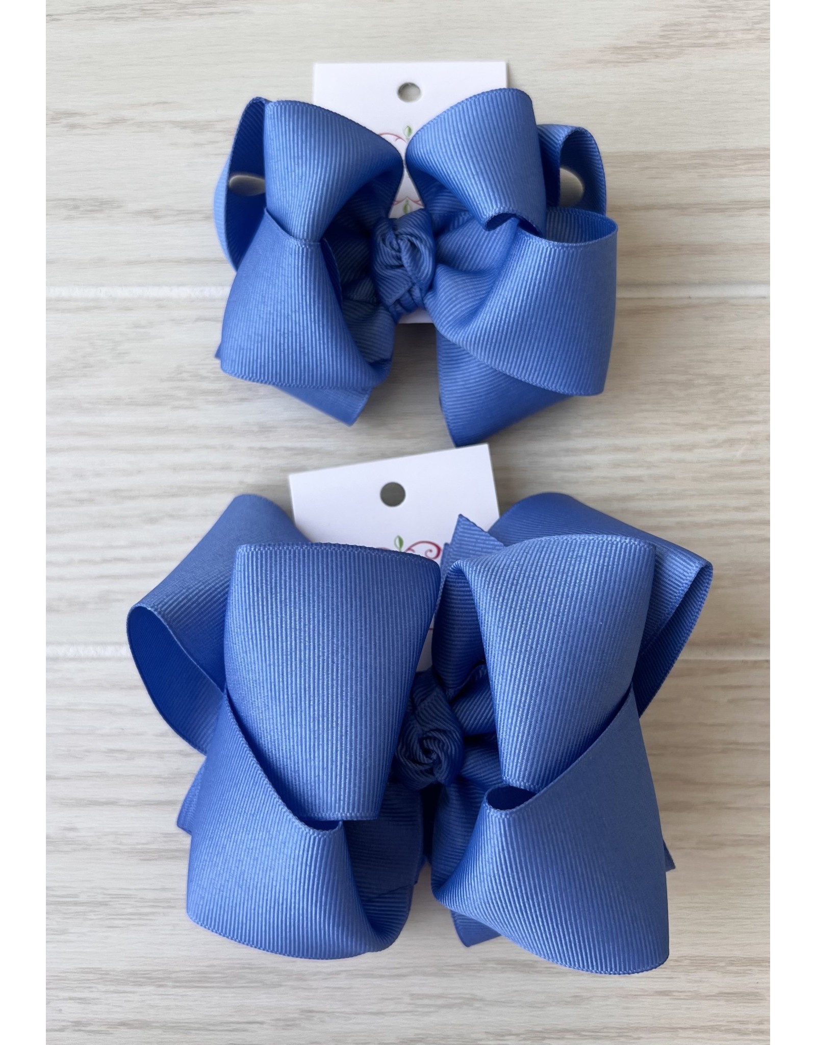One Stop Bow Shop OS- Cornflower Stacked Grosgrain Bow