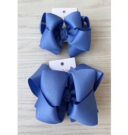 OS- Cornflower Stacked Grosgrain Bow