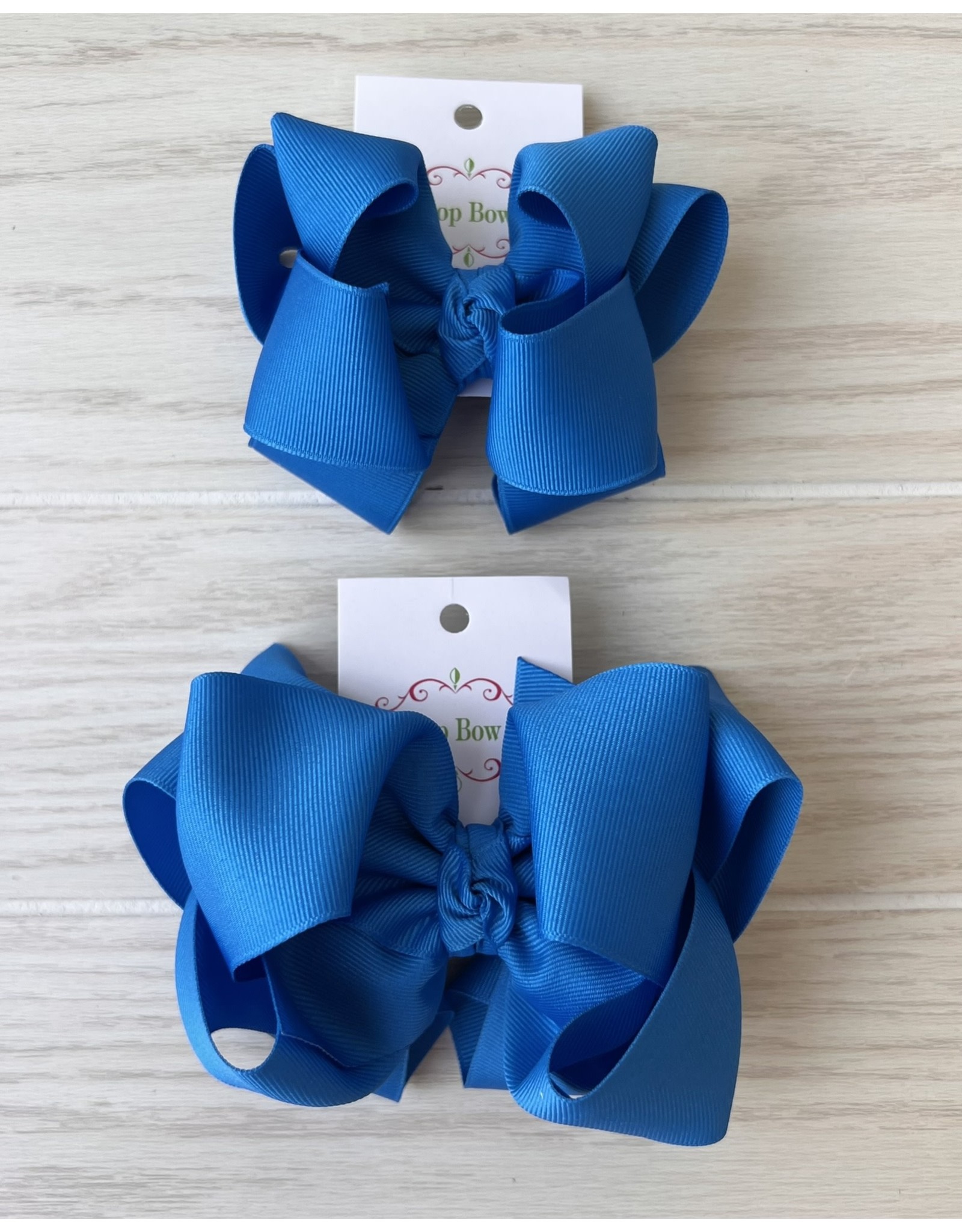 OS- Blueberry Stacked Grosgrain Bow
