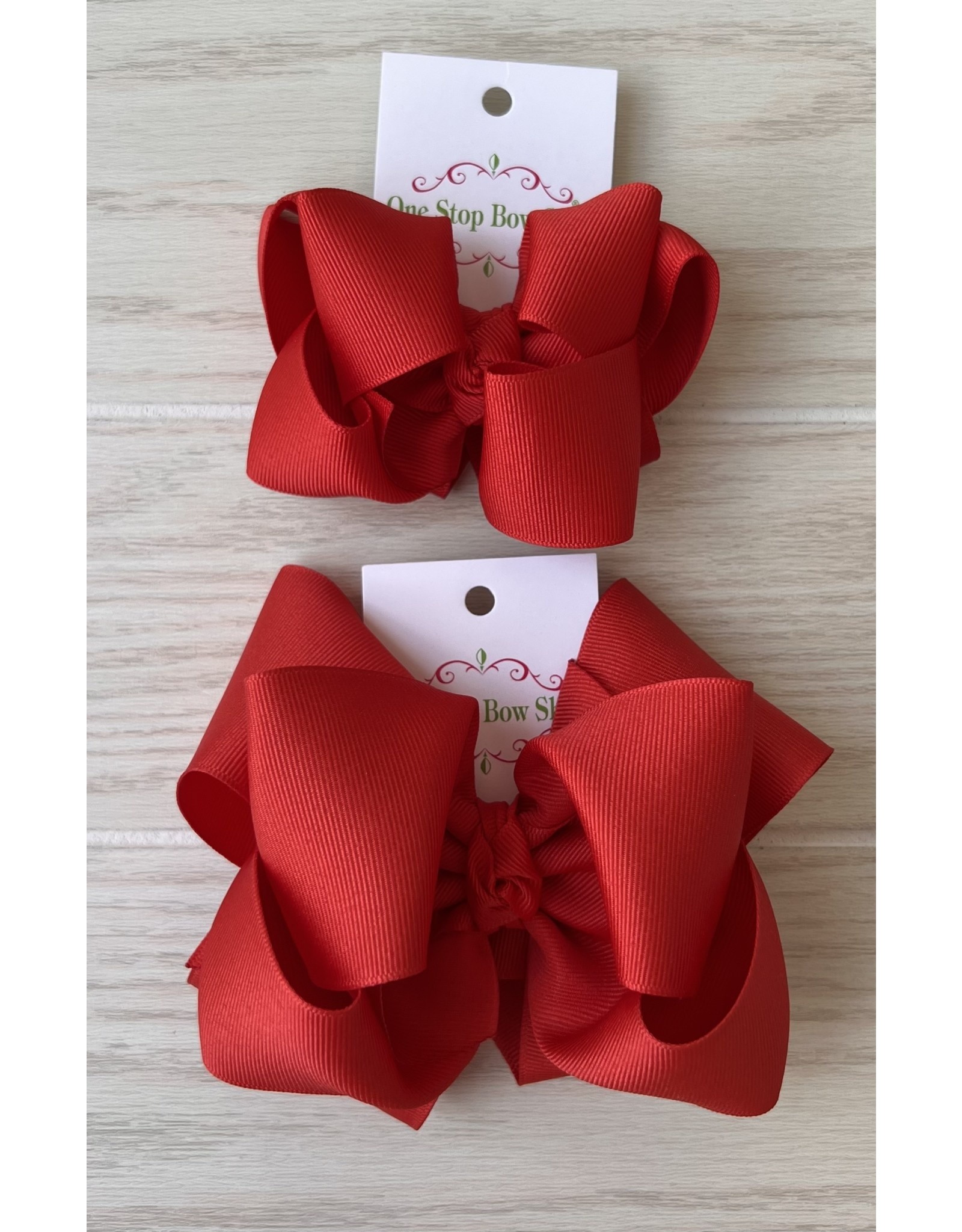 OS - Tomatoe Stacked Grosgrain Bow