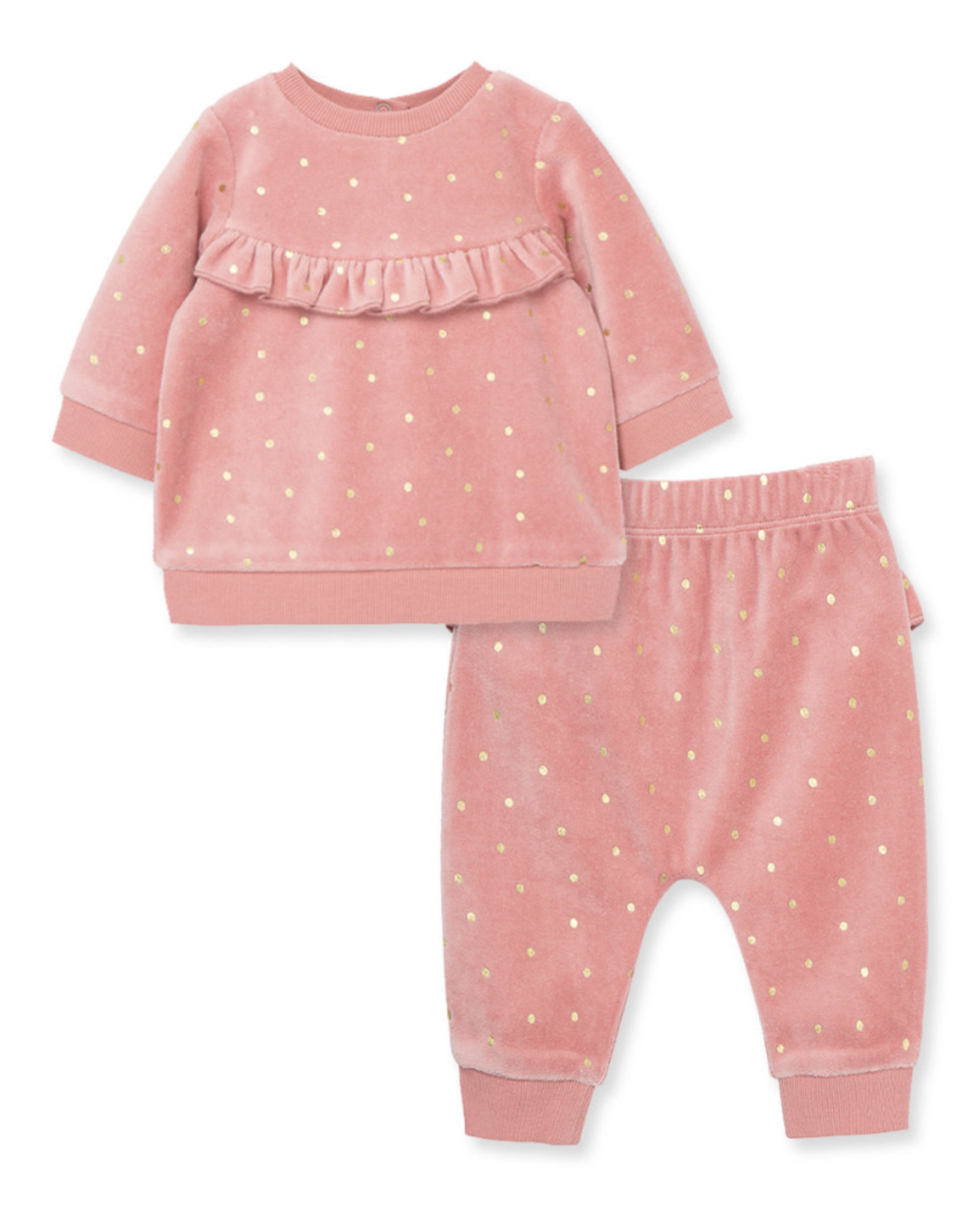 Little Me Little Me- Pink Dot Shine Set