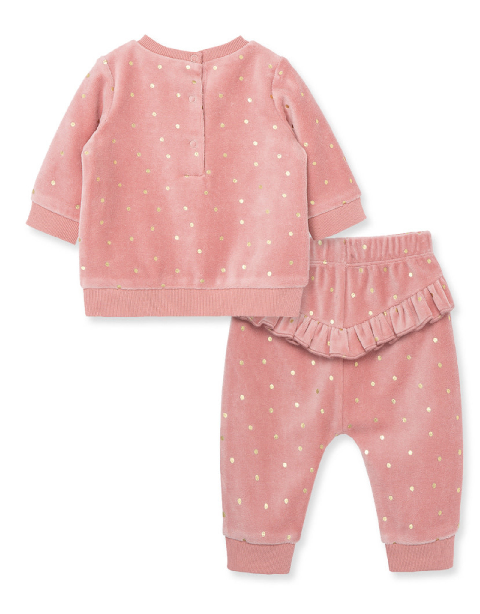 Little Me Little Me- Pink Dot Shine Set