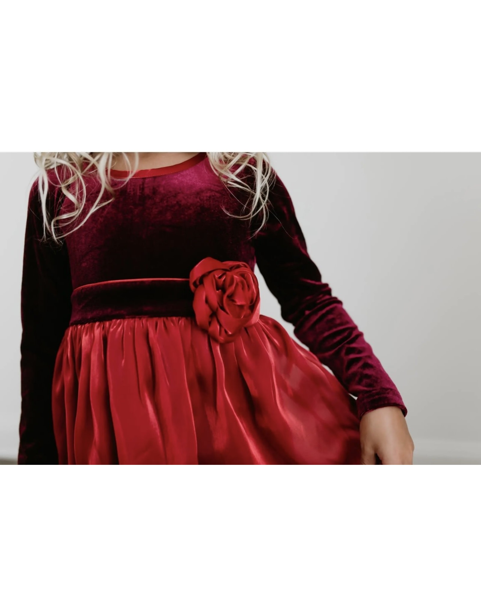 Oopsie Daisy Oopsie Daisy- Holiday Red Velvet Dress