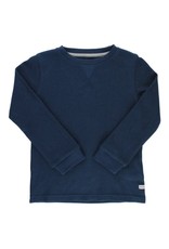 Ruffle Butts Ruffle Butts- Dark Navy Waffle Knit Crew Neck Shirt