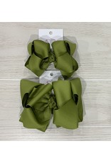 OS- Olive Stacked Grosgrain Bow