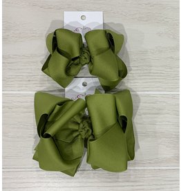 One Stop Bow Shop OS- Olive Stacked Grosgrain Bow