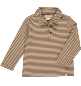 Me & Henry Me & Henry- Waverly Polo: Brown w/Tan Stripe