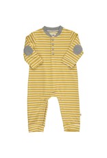 Me & Henry Me & Henry- Niota Romper: Mustard Stripe