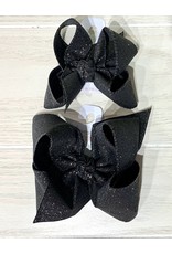 Beyond Creations Beyond Creations- Black Glitter Metallic Knot Bow