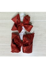 Beyond Creations Beyond Creations- Red Glitter Metallic Knot Bow