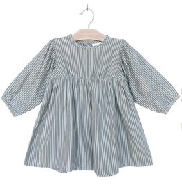 City Mouse City Mouse- Granite Stripe Puff Sleeve Dress