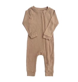 City Mouse City Mouse- Cafe Modal Ribbed Zip Romper