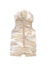 City Mouse City Mouse- Sesame Camo Hooded Jersey Romper