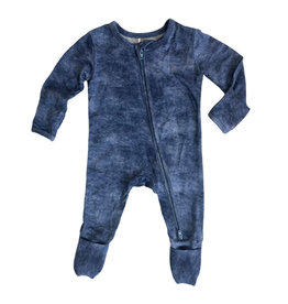 Rockin' Royalty Baby Rockin Royalty Baby- Denim Zip Footie