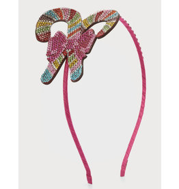 Bari Lynn Bari Lyn- Multi Color Candy Cane Crystal  Headband