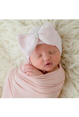 ILYBEAN Ilybean- Chloe Pink Pearl Bow Nursery Beanie