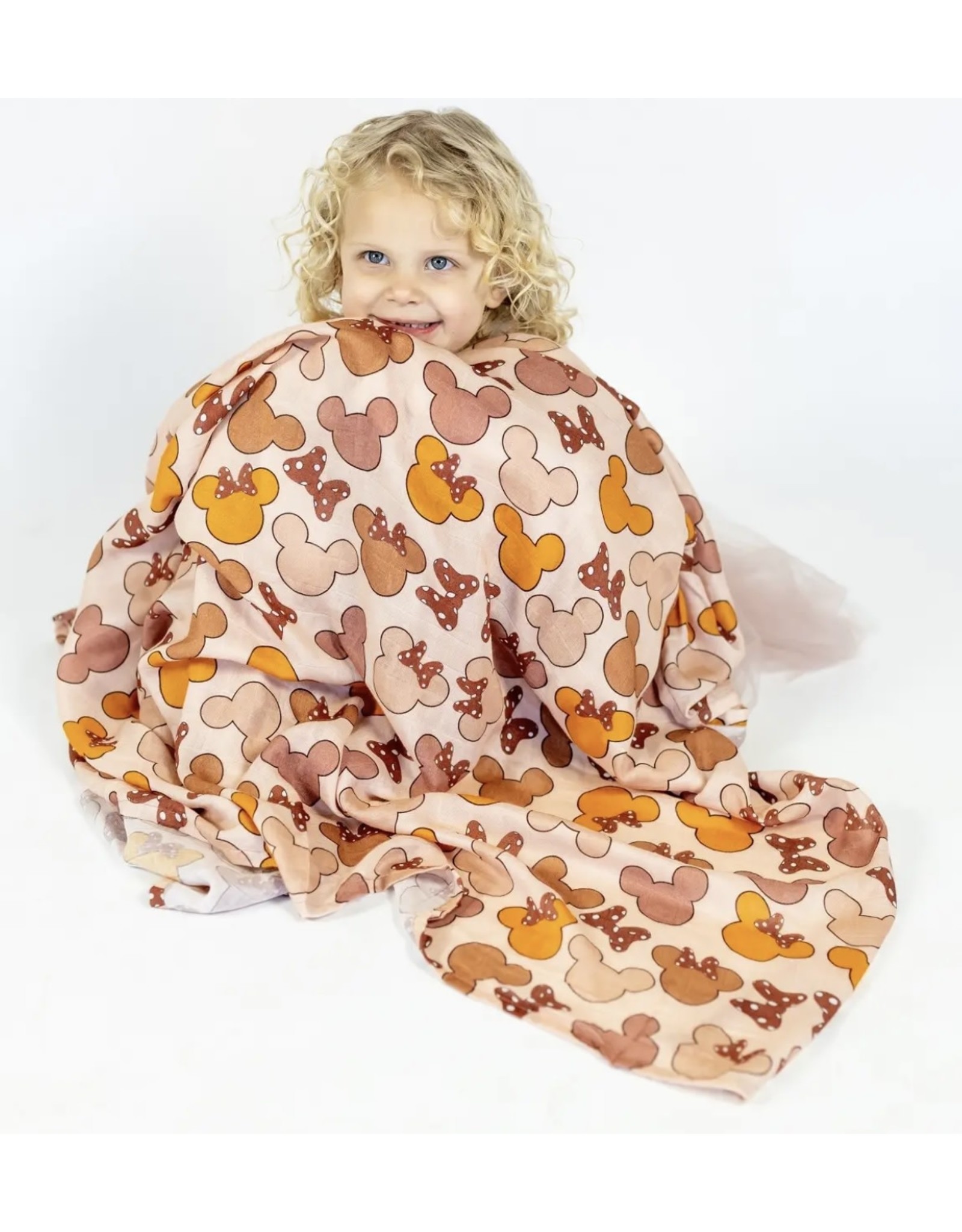 Sweet Ellie Sue- Sherbert Mouse Plus Muslin Blanket