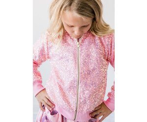 Mila & Rose Light Blue Velvet Sequin Jacket 2T