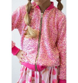 Mila & Rose Mila & Rose- Hot Pink Sequin Jacket