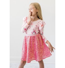 Mila & Rose Mila & Rose- Hot Pink Sequin Twirl Skirt