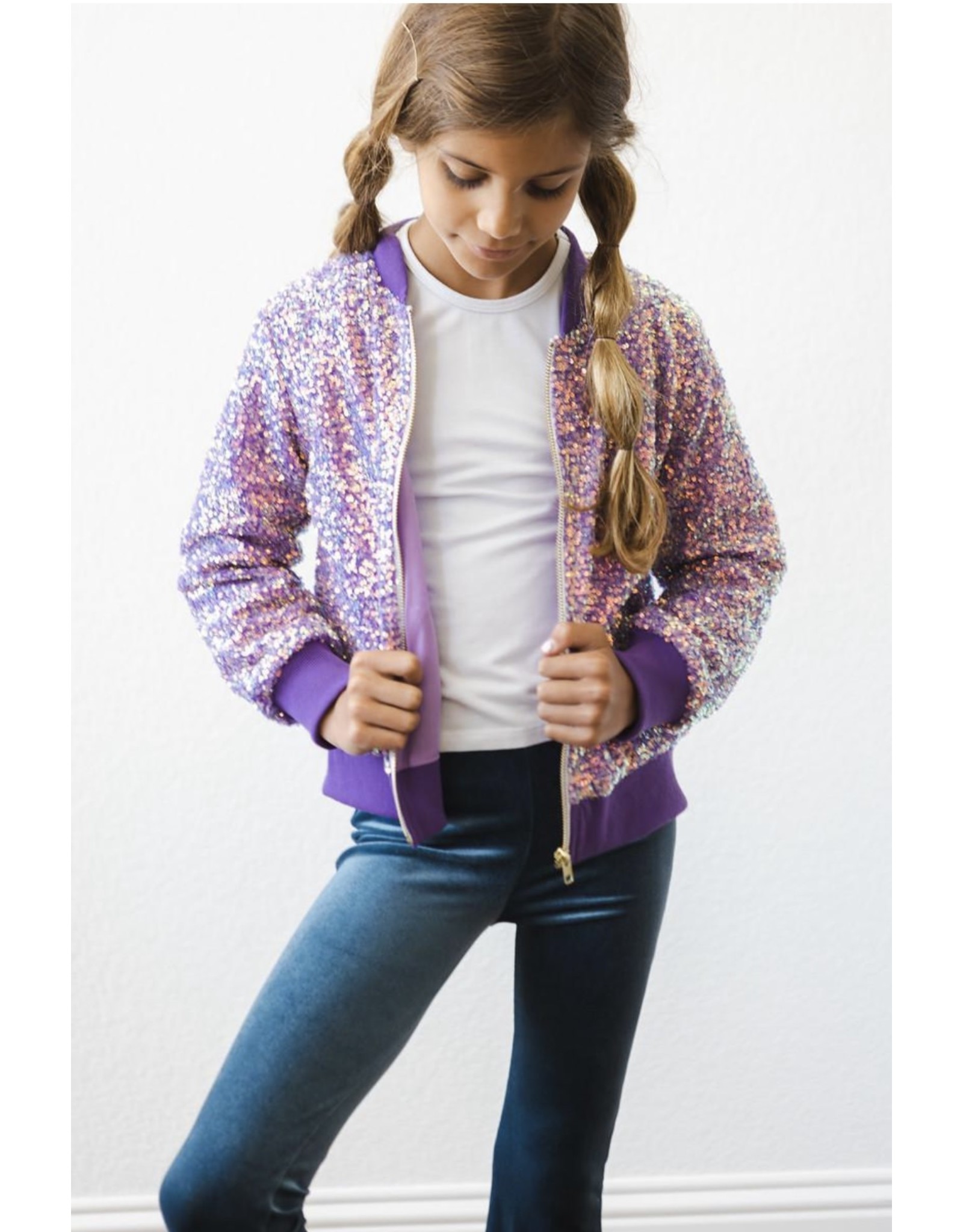 Mila & Rose Mila & Rose- Purple Sequin Jacket