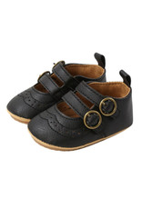 Double Buckle Mary Janes- Black