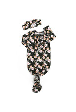 Gigi & Max Gigi & Max- Madeline Floral Ruffle Knotted Ruffle Button Gown/Headband