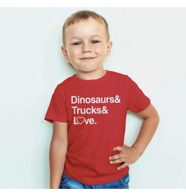 Tiny Trendsetter Tiny Trendsetter- Dinosaurs & Trucks & Love TShirt