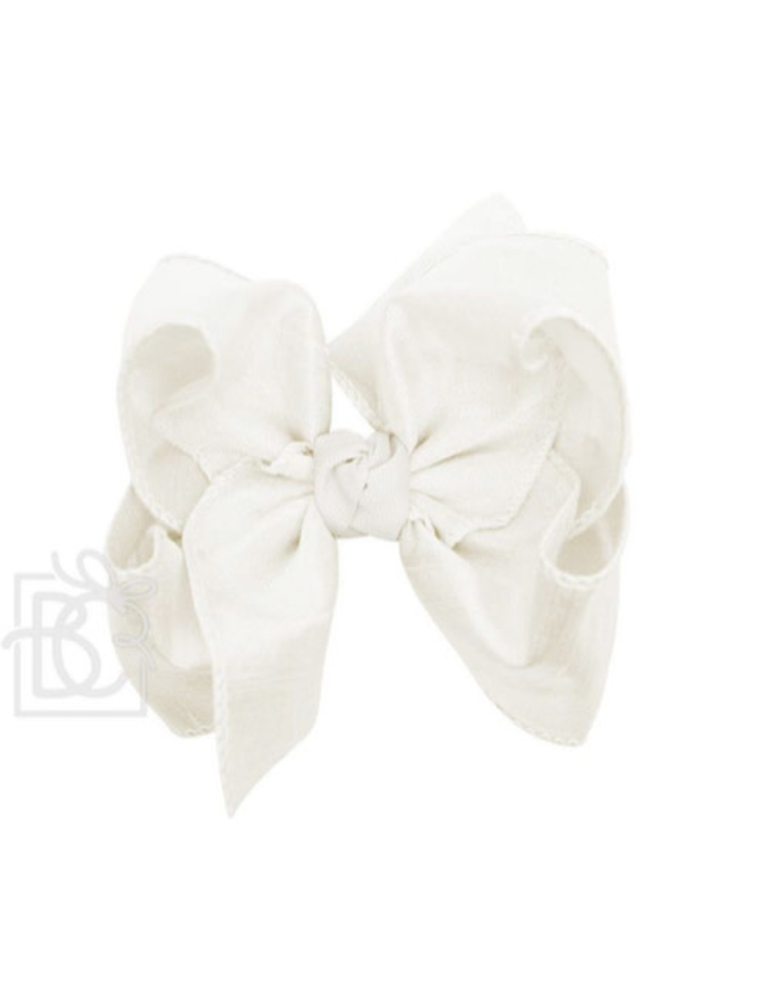 Beyond Creations Beyond Creations- 5.5" XL Silk Ribbon Knot Bow Antique White