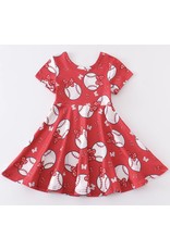 Red Baseball Twirl Dress