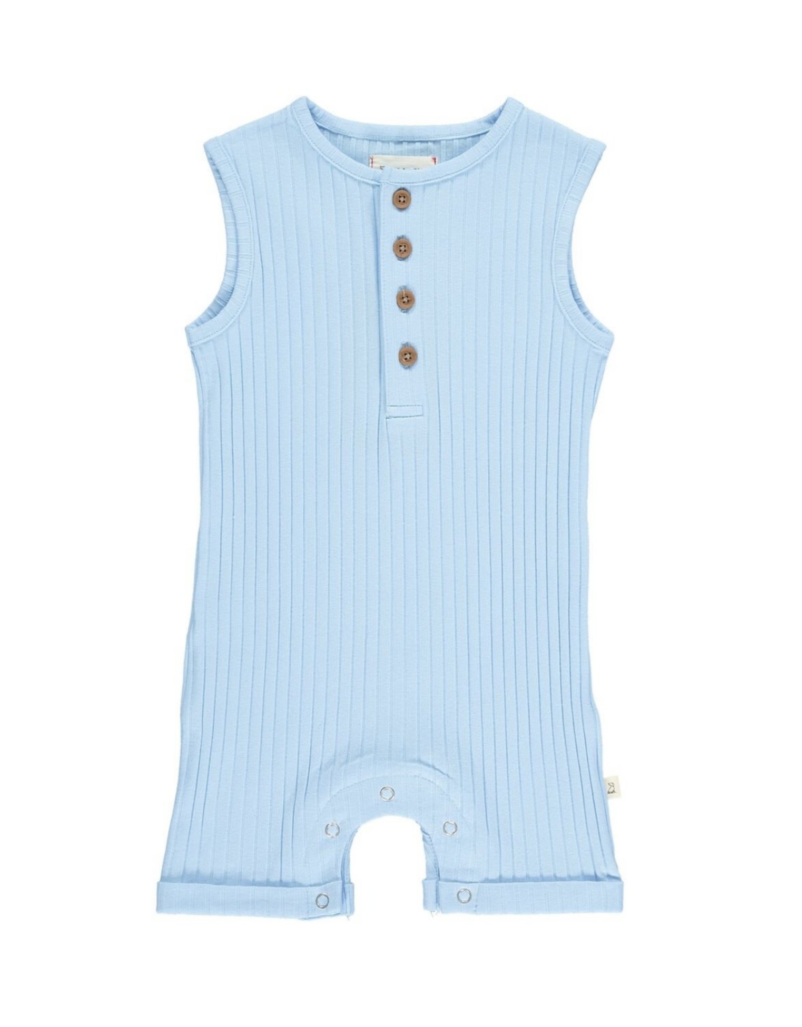 Me & Henry Me & Henry- Blue Ribbed Henley Playsuit