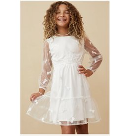 Hayden- Butterfly Appliqué Mesh Dress