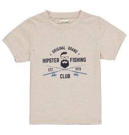 Me & Henry Me & Henry- FALMOUTH Tee: Beige 'Hipster Fish Club'
