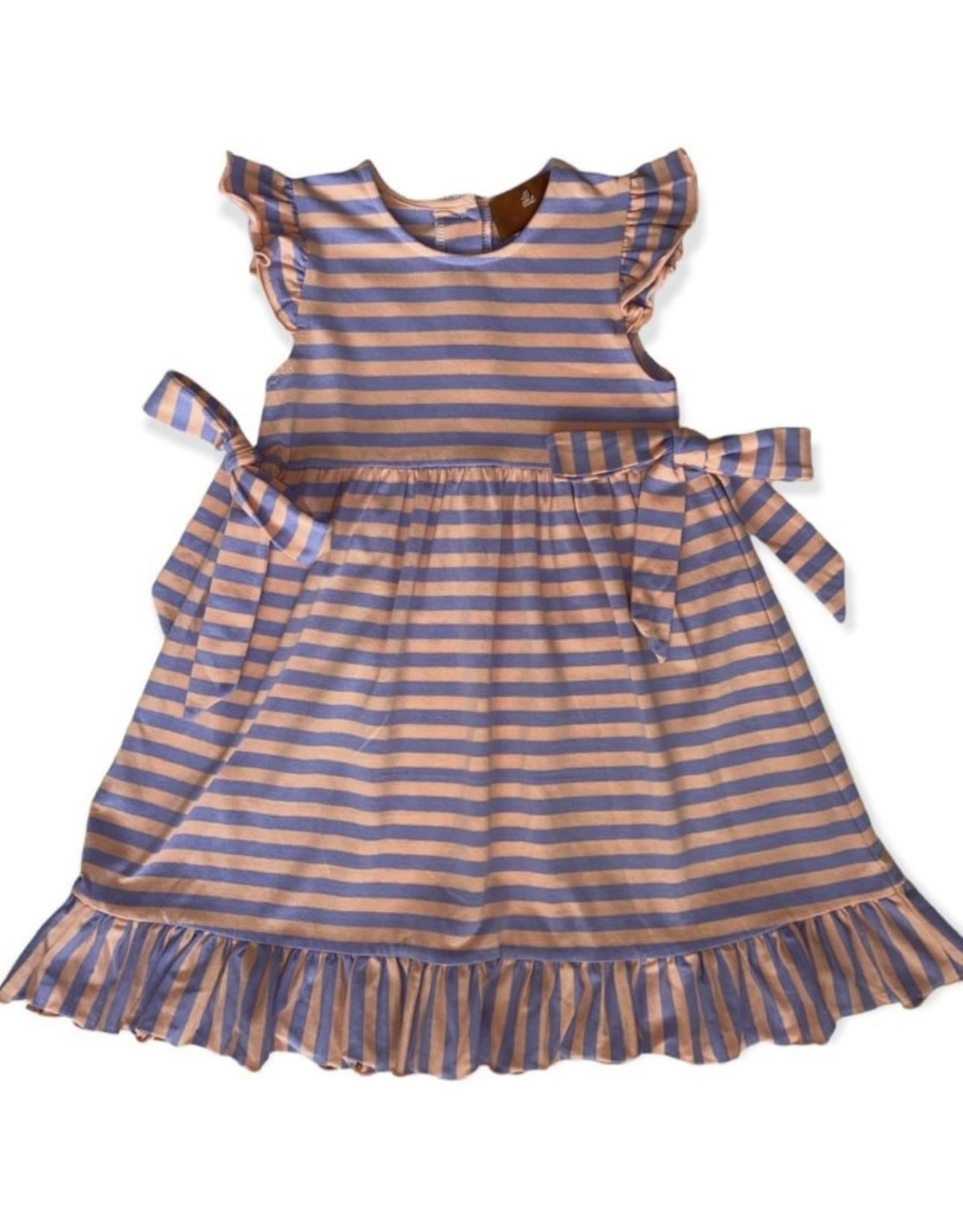 Millie Jay Millie Jay- Purple & Peach Stripe Tie Dress