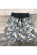 Mish Boys Mish Boys- Distressed Camo Shorts- Olive