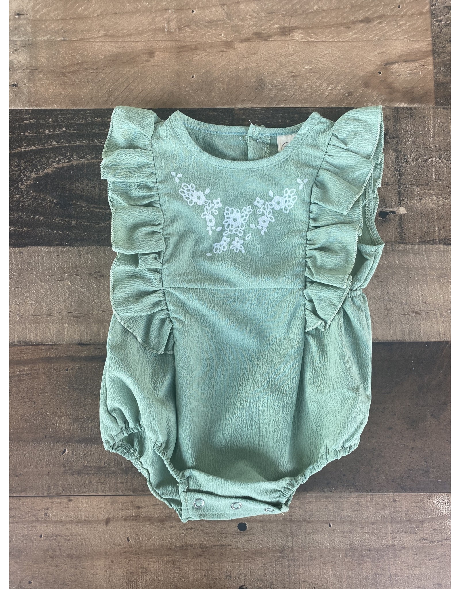 loved by Jade Presley Ruffle Sage Romper