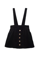 Mabel & Honey Mabel & Honey- Corduroy Jumper Skirt: Black