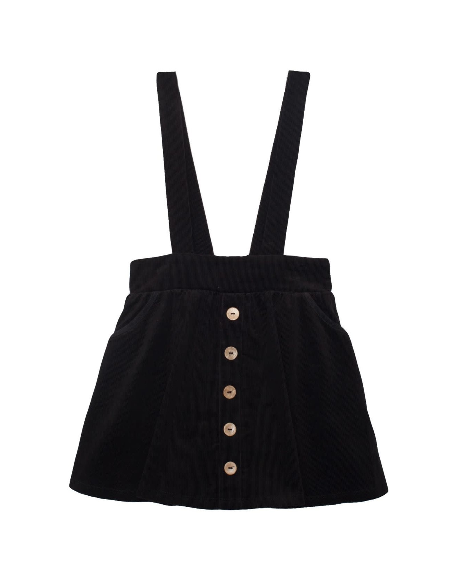 Mabel & Honey Mabel & Honey- Corduroy Jumper Skirt: Black