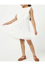 Hayden- Off White Ruffled Eyelet Sleeveless Dress