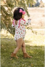 Ollie Jay Ollie Jay- Leah Romper in Christmas Stockings